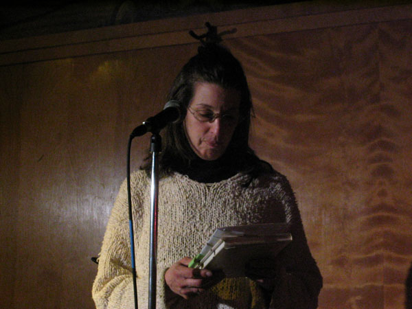 Clara Silverstein's sister reads a poem on her behalf'