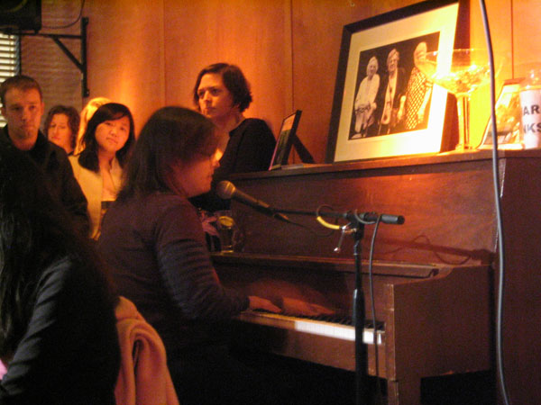 Songwriter True Margrit at the piano